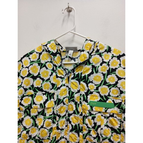 Diane Von Furstenberg X Target Hooded Vest Womens Medium Poppy Nylon Packable - Picture 2 of 8